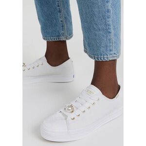 Size 7 Keds x Kate Spade Triple Kick Floral Eyelet Sneaker